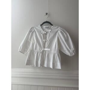 Ganni Peplum Tie Top 32